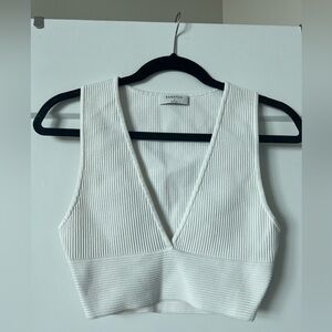 Babaton plunge cropped tee